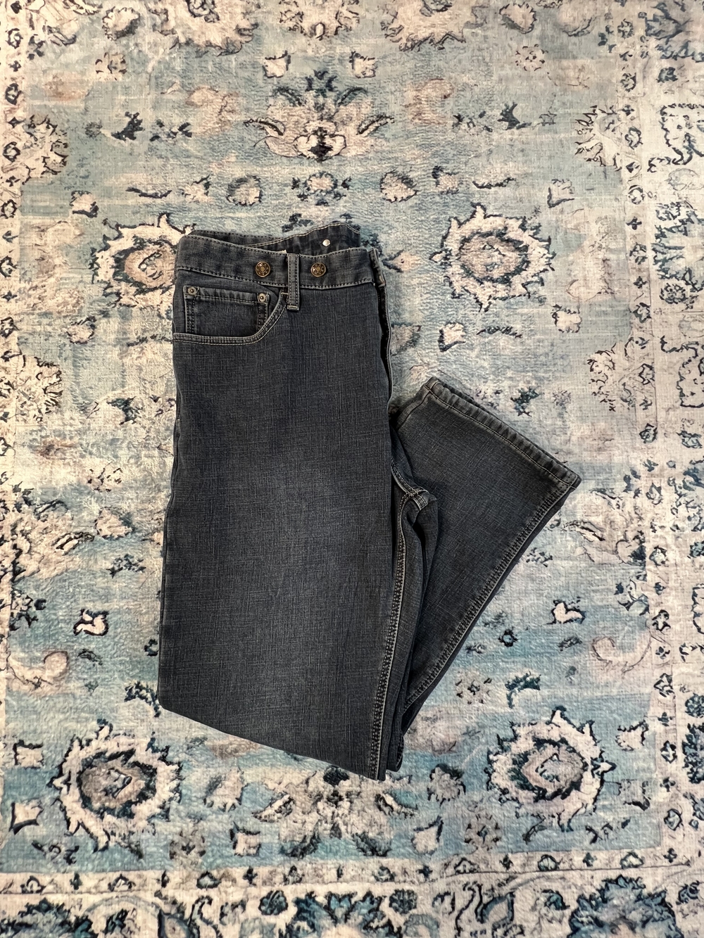 Weatherproof Vintage Mens Fleece Lined Jeans Regular Fit Blue Dark Wash‎ 38x30